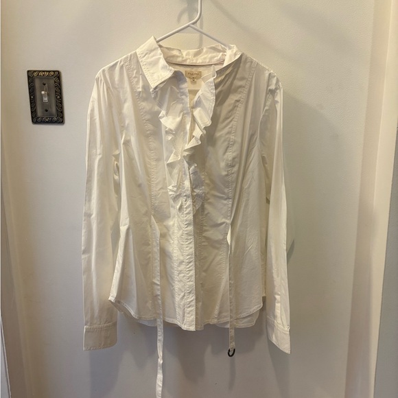 Pilcro Ruffle Front Button-down Shirt || NWT || size XL - Picture 6 of 12